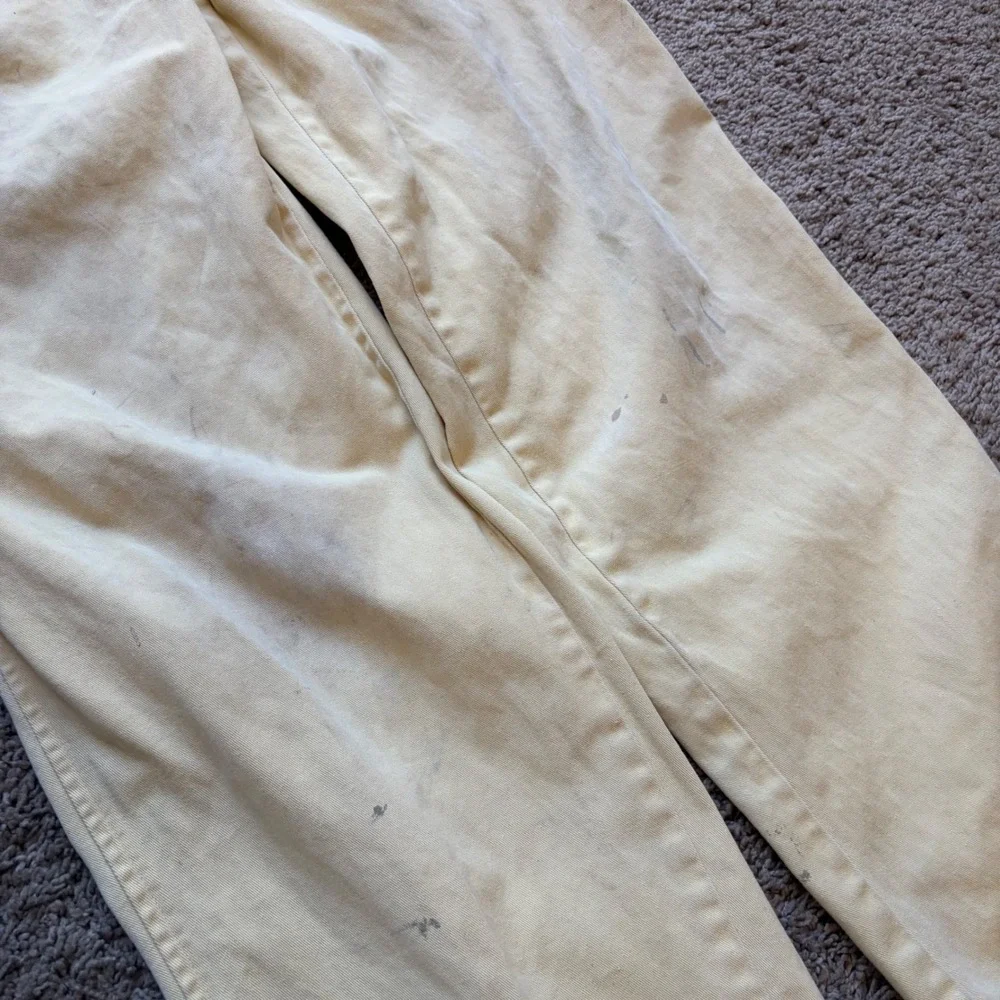 Vintage Polo Ralph Lauren Yellow Pleated Chino Pants 32x28